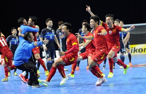 Giay phut lich su cua DT Futsal Viet Nam